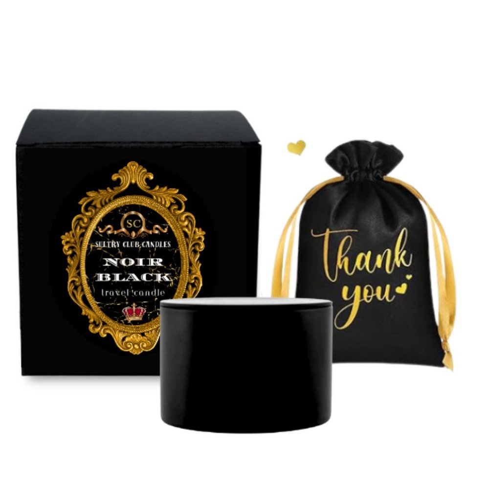 Noir Black Luxury Travel Candle